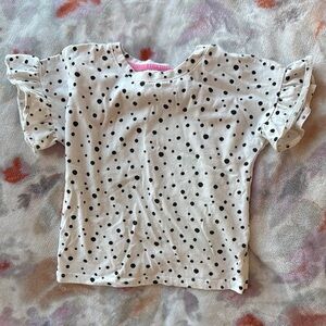 Polka Dot Kids Shirt - White and Black